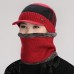 Unisex Cotton Outdoor Warm Plush Winter Scarfs Knit Hats Flat Hats