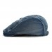 Menico Men Denim Breathable Sunshade Short Brim Casual Vintage Forward Hats Beret Flat Caps