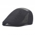 Menico Men’s Cotton Breathable Shade Short Brim Casual Retro Avant  Garde Hat Beret Flat Cap