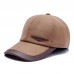 Menico Men Wool Felt Casual All  match Adjustable Outdoor Sunshade Peaked Caps Baseball Caps